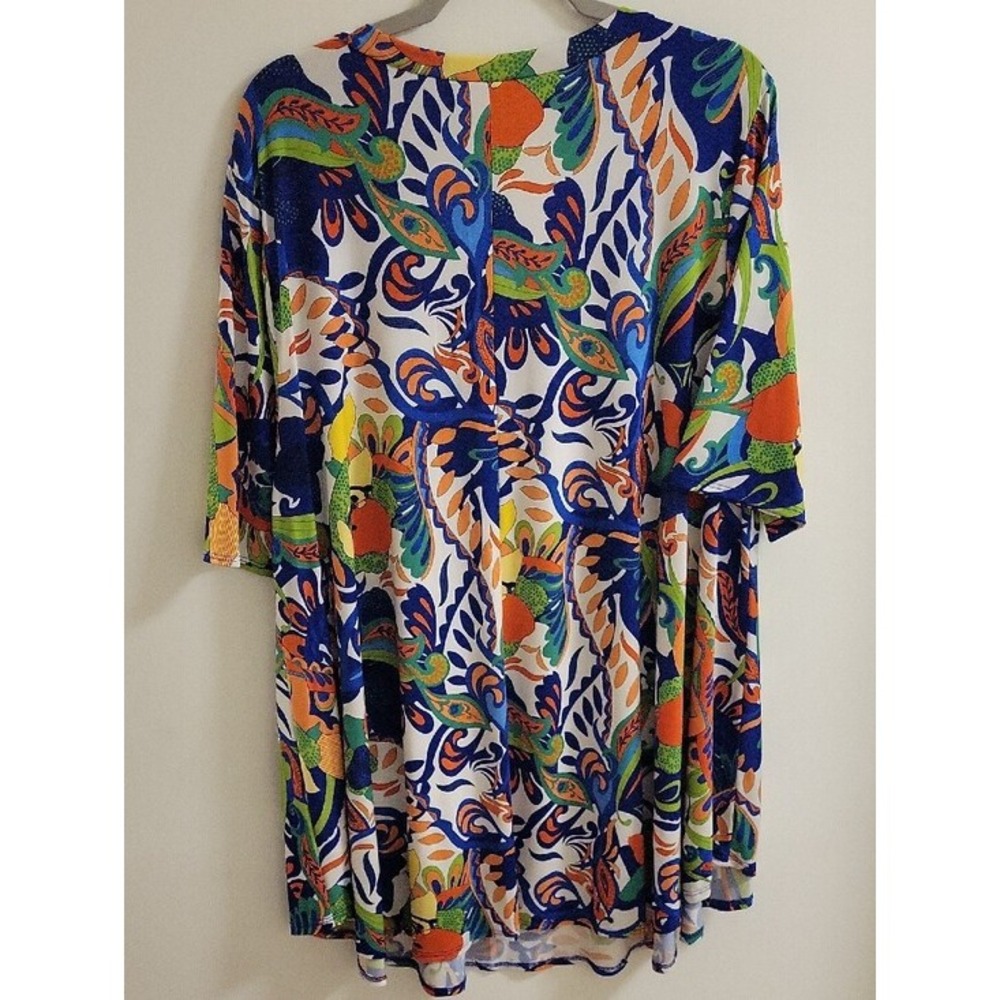 Curvie Luvie Short Sleeve Tunic Top In Lightweight Summer Mateeial Size 4xl - Picture 6 of 6